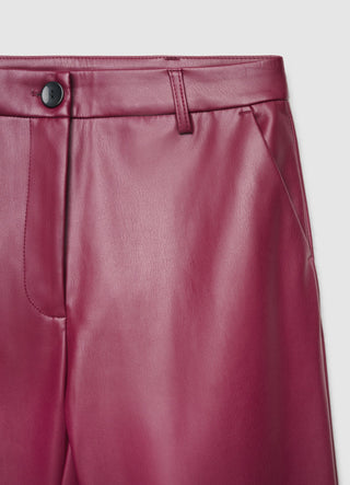 Solid colour straight trousers