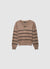 Maglia scollo a V a righe