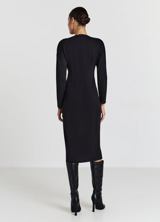 Vestito lungo cerniera oro