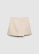 Einfarbiger Wickel-Skort - S