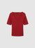 Ribbed V-neck T-shirt