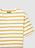 T-shirt over con scollo a V a righe
