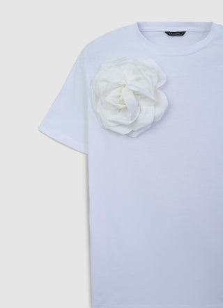 T-shirt fiore applicato