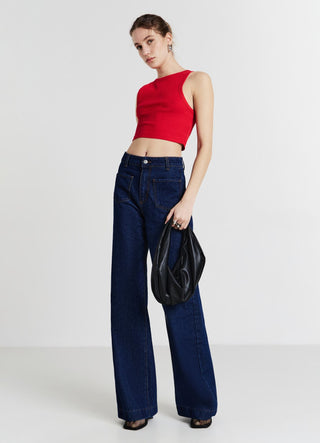 Ribbed rowing top