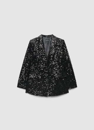Giacca monopetto con paillettes