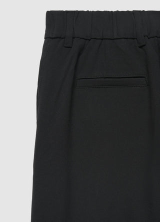 Pantaloni con elastico in vita e risvolto