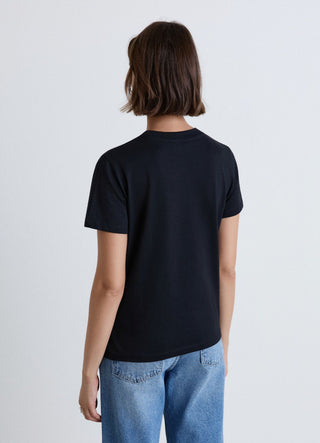 T-shirt con fiori applicati