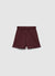 Linen blend shorts with fringed hem