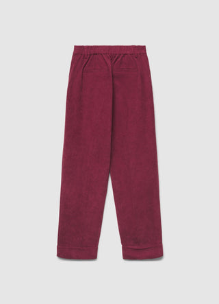 Straight-leg trousers in a solid colour with turn-up hem