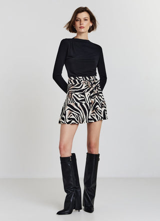 Gonna-pantalone fantasia zebrata