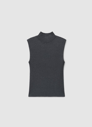 Top a costine con collo alto