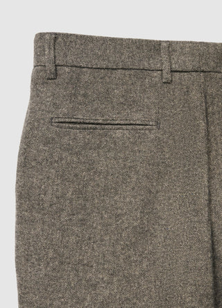 Straight salt and pepper trousers