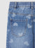 Mum-Jeans mit Herzmuster