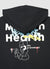 Felpa over con cappuccio e stampa graffiti