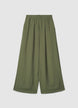 Uni-farbene Palazzo-Hosen mit elastischem Bund - 4XL