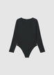 Long-sleeve body with V-neckline - XS