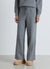 Palazzo sweatpants with a shimmering drawstring effect