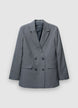 Zweireihige Jacke mit Salz-und-Pfeffer-Muster - M