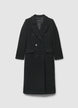 Manteau long à double boutonnage uni - S