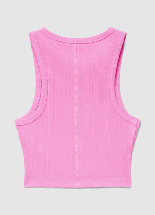Ribbed crop tank top, rower style