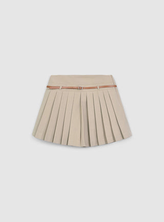 Gonna pantalone plissettato con cintura