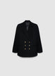 Veste croisée unie - M