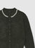 Cardigan con colletto gioiello e bottoni