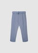 Pantaloni misto lino con fusciacca - 46