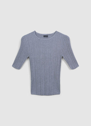 T-shirt en maille côtelée