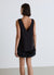 Robe courte sans manches avec bordure effet peluche