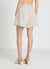 Linen blend shorts with fringed hem