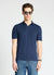 Open-collar polo shirt in jacquard