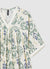 Vestito lungo con scollo a V e stampa