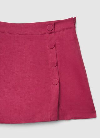 Rock-Shorts mit seitlichen Knöpfen