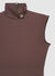 Sleeveless body with high collar and ring