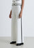 Pantaloni palazzo in maglia con profili
