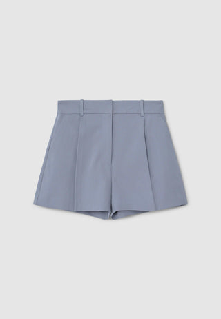 Shorts aus Melange-Stoff