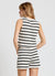 Top corto a righe in maglia