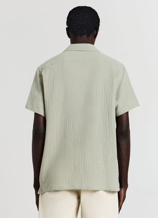 Camicia bowling cotone goffrato