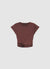 T-shirt con arricciatura e applicazione floreale