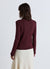 Ribbed cardigan with zip and collar