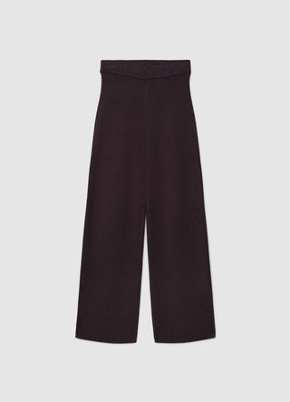 Straight-leg knit trousers