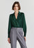 Satin-effect bodysuit shirt