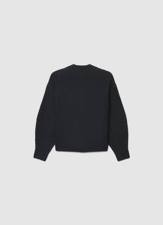 Einfarbiger Strickcardigan mit Knöpfen