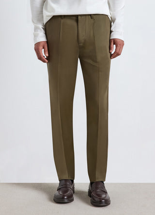 Slim fit solid colour chino trousers