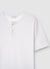 Serafino T-shirt with embossed stripe pattern