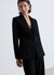Veste blazer croisée à rayures avec sequins