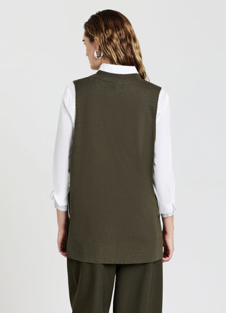 Gilet con scollo a V