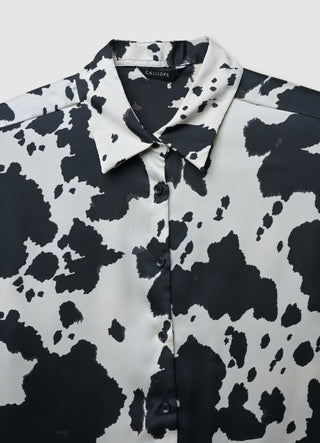 Bluse mit Kuhmuster