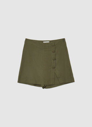Gonna pantalone tinta unita